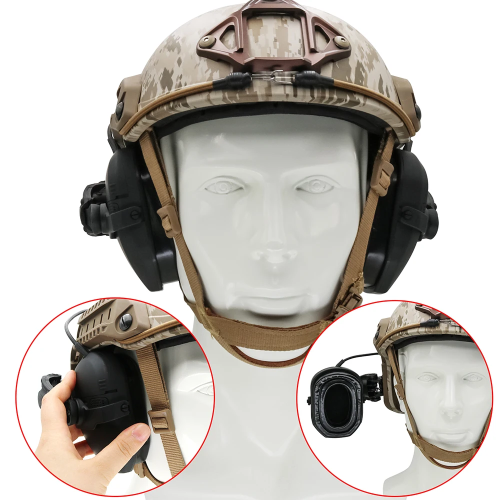 Tactical Headphone Airsoft Shooting Headset Accessories Tactical Helmet ARC Rail Adapter for Walker's Razor Electronic Earmuffs