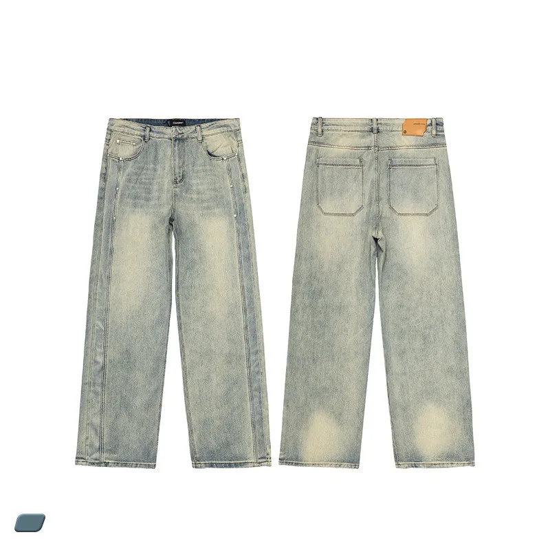 

Vayrich Vintage Jeans High Waist Streetwear Stretchable Skinny Pencil Pants Light Washed Cotton Blue Casual Trousers