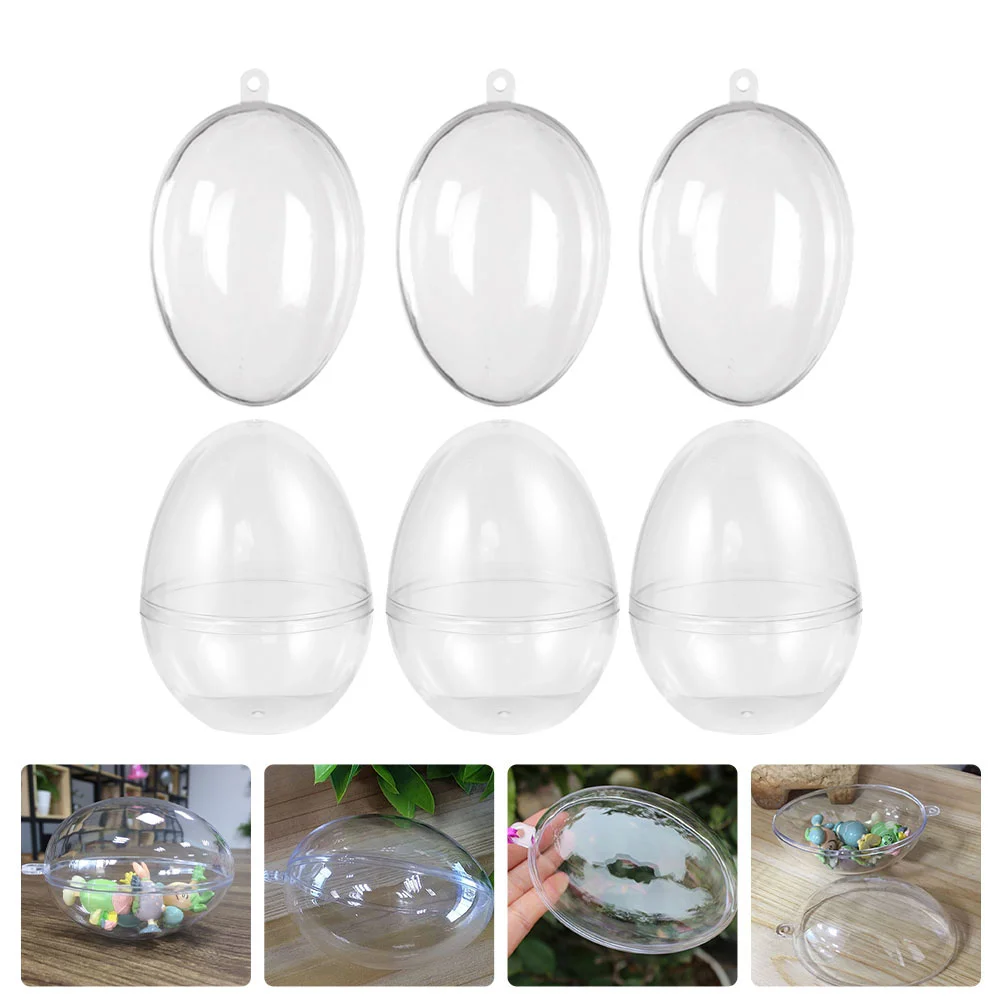 

Box Easter Gift Egg Fillable Eggs Packing Clear Candy Ornaments Empty Surprise Party Transparent Bauble Treat Package Chocolate
