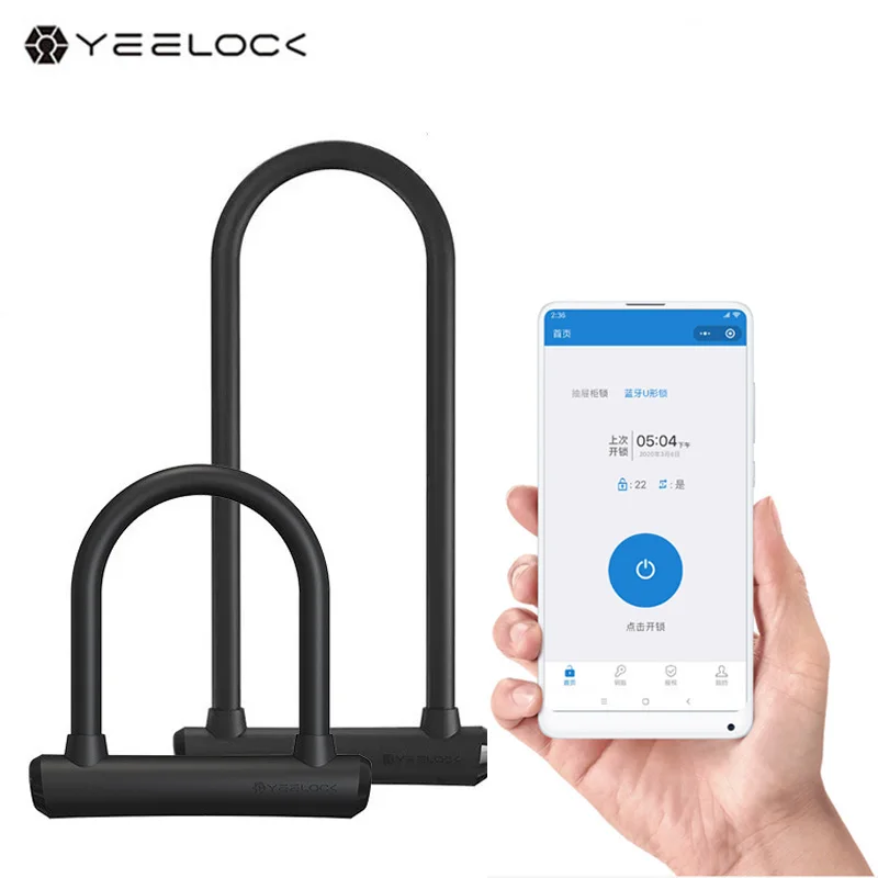 

NEW Yeelock Intelligent U Lock sliding door Car Motorcycle Bike padlock window Password Waterproof To Phone APP Smart remote