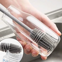 cup brush silicone bottle brush cup scrubber glass cleaner 360 degree rotation kitchen cleaning tool soft head food grade brushe