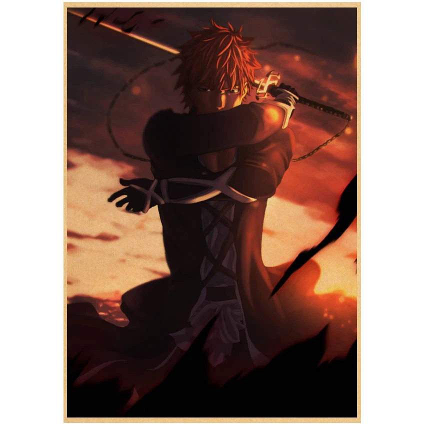 Японское аниме крафт-бумага классическое настенное искусство картина