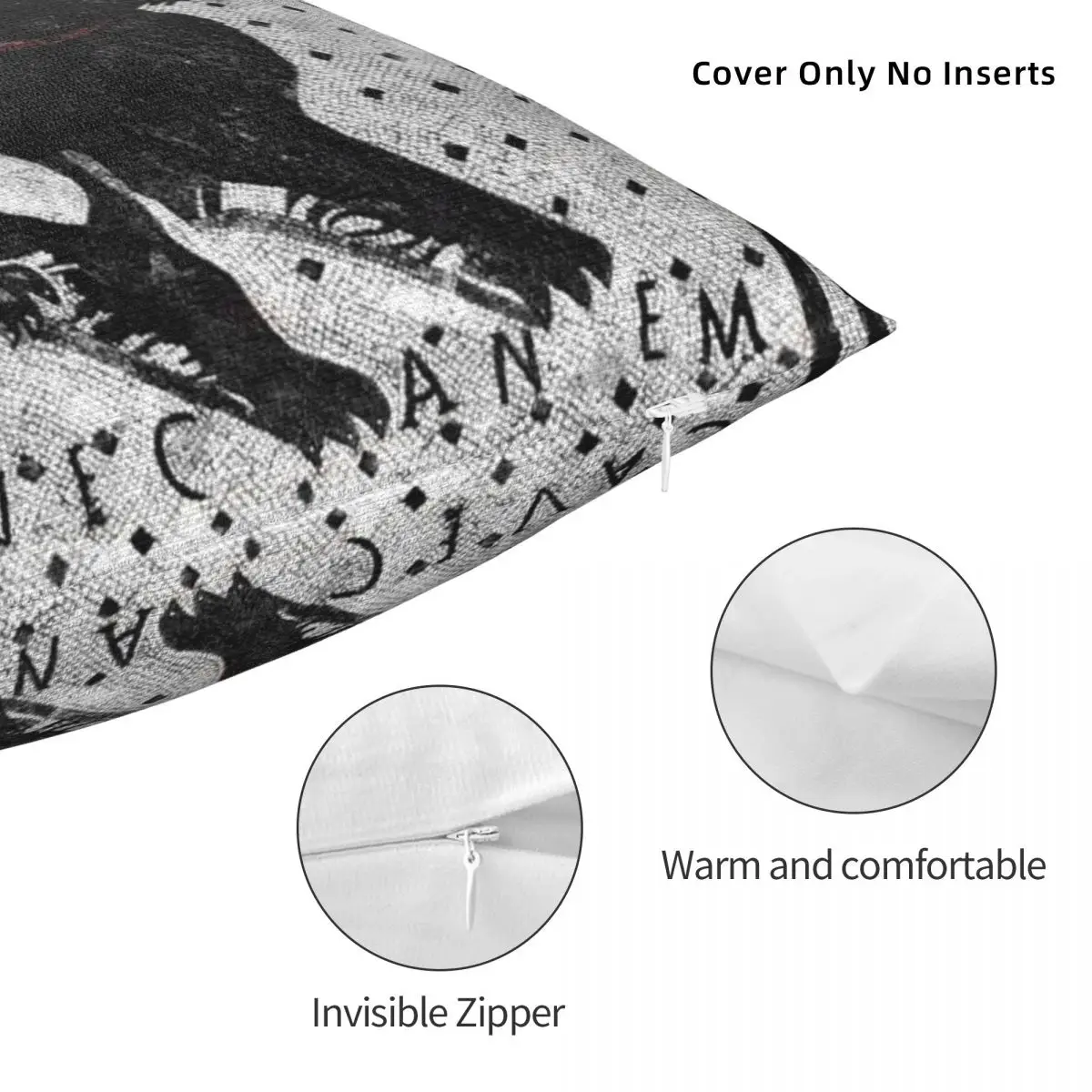 Декоративная подушка пещера Canem-Остерегайтесь собаки-Помпеи Латинская мозаика