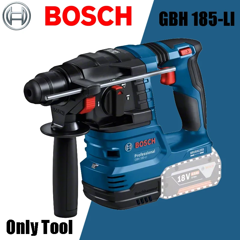 

BOSCH GBH 185-LI Бесщеточный аккумуляторный перфоратор ударная дрель SDS PLUS 18 В перезаряжаемый электрический молоток для бетона электроинструменты