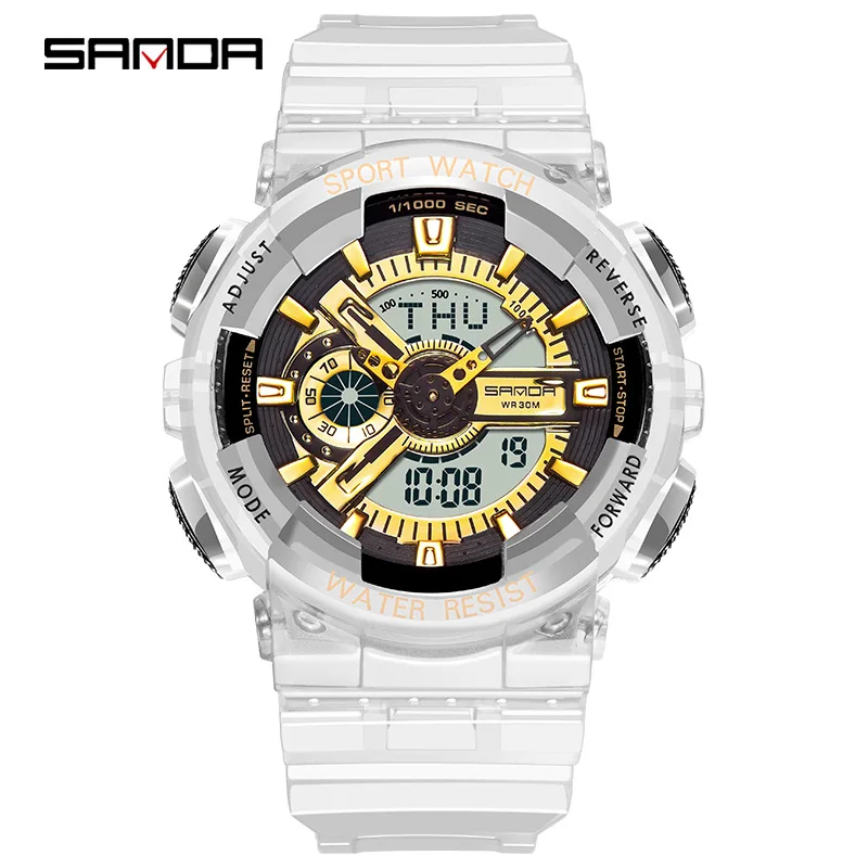 

Fashion New Couple Watch Men's Chronograph Waterproof Watch Luminous Sports Electronic Watch Student Watch for Gift