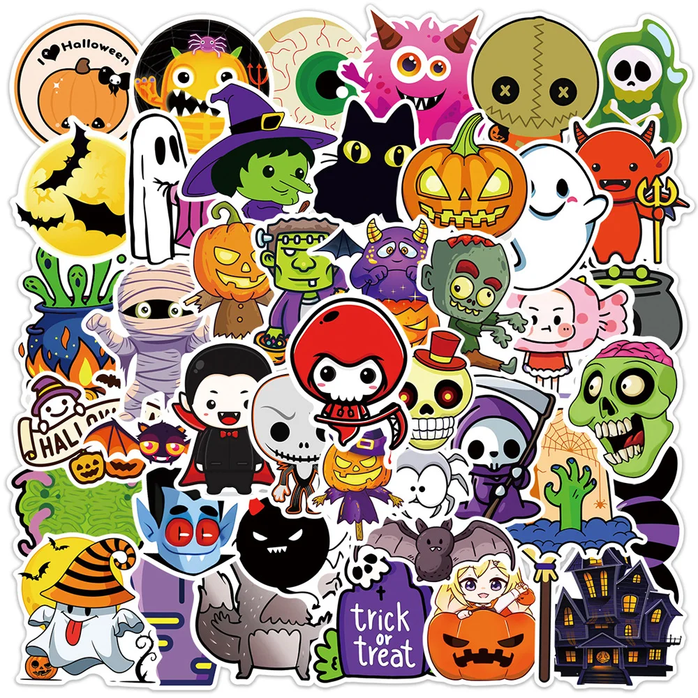 

10/30/50 шт Хэллоуин ретро наклейки ужасов старинные наклейки DIY чемодан записки ноутбук мотоцикл готический граффити стикер игрушка