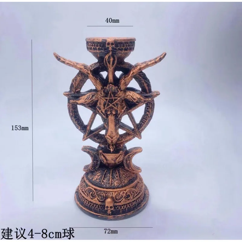 Резиновая статуэтка козы с хрустальным шаром серия Сатана