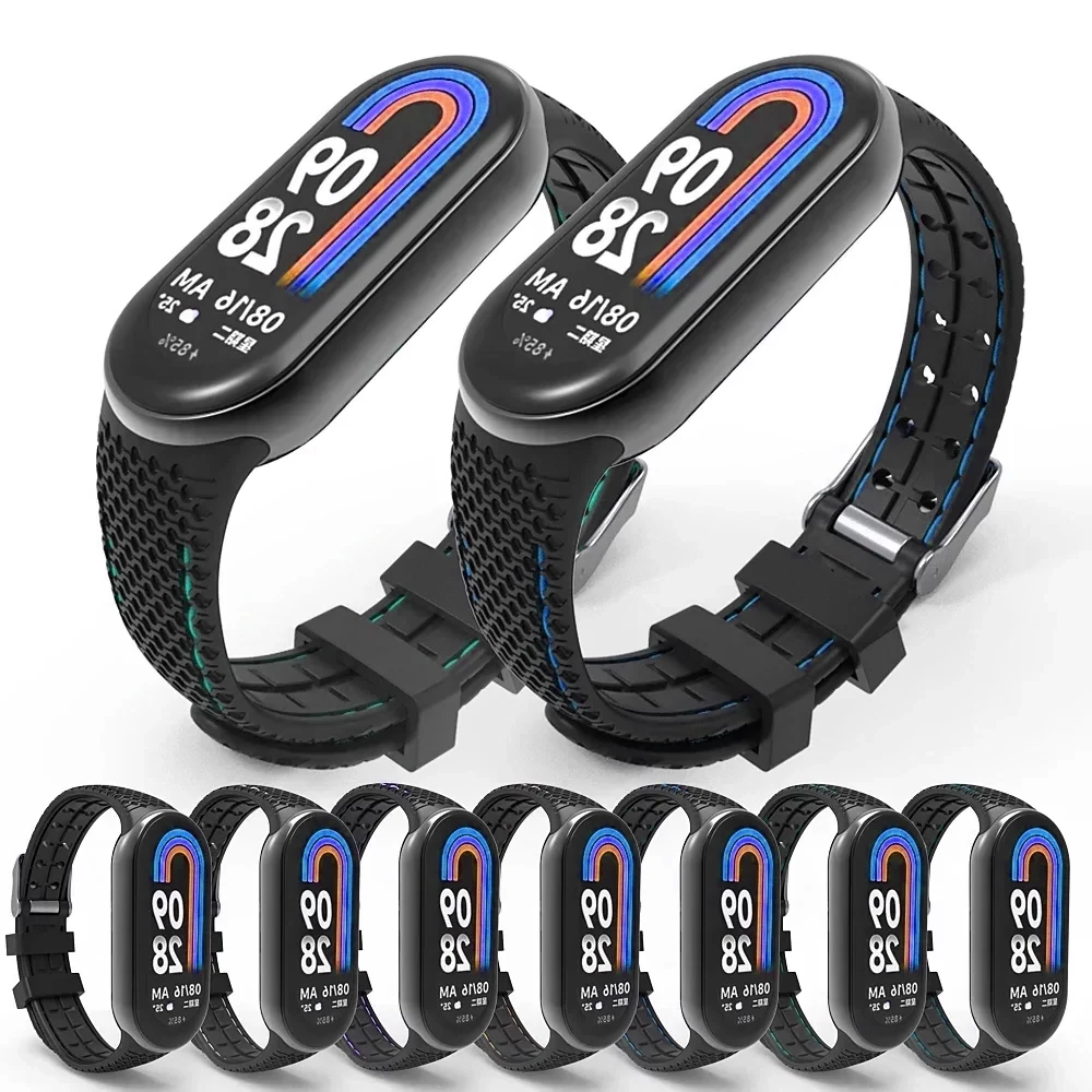 Ремешок силиконовый для Mi Band 8 резиновый сменный Браслет наручных часов Xiaomi
