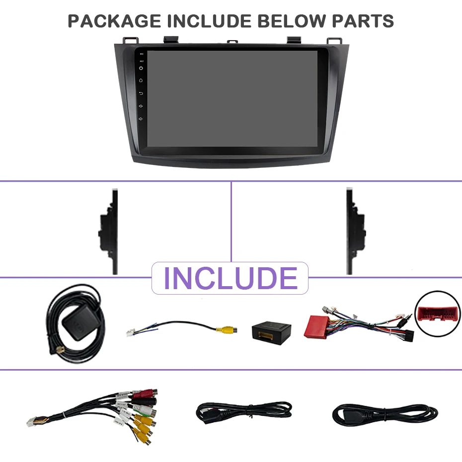 Автомагнитола Naviunit 2 din android 10 аудио для Mazda 3 2010-2013 с стереопроигрывателем