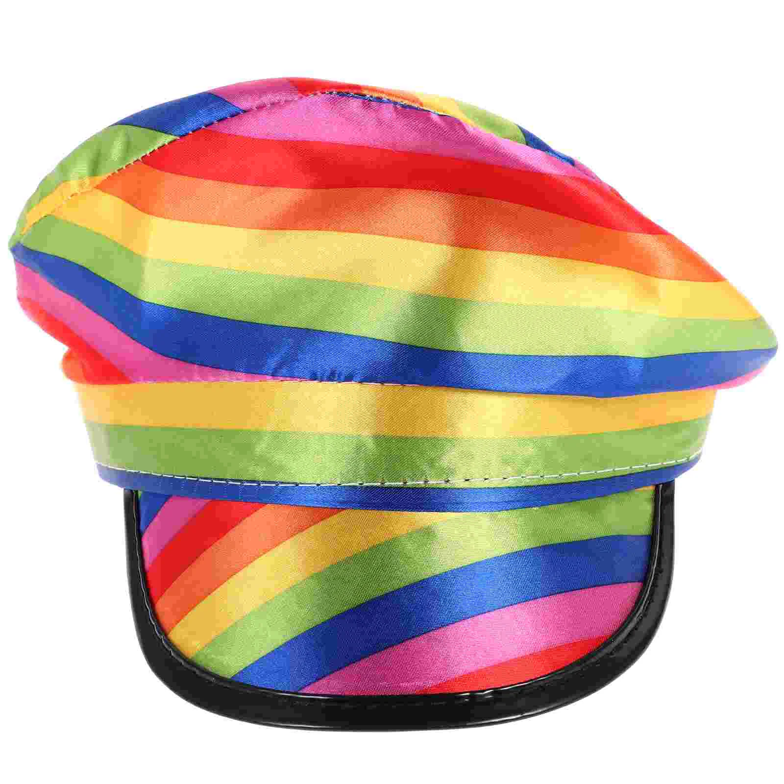 

Hat Captain Hats Rainbow Cap Costume Navy Party Sailor Pride Yacht Carnival Boat Ship Cosplay Accessories Sailors Men Bucket