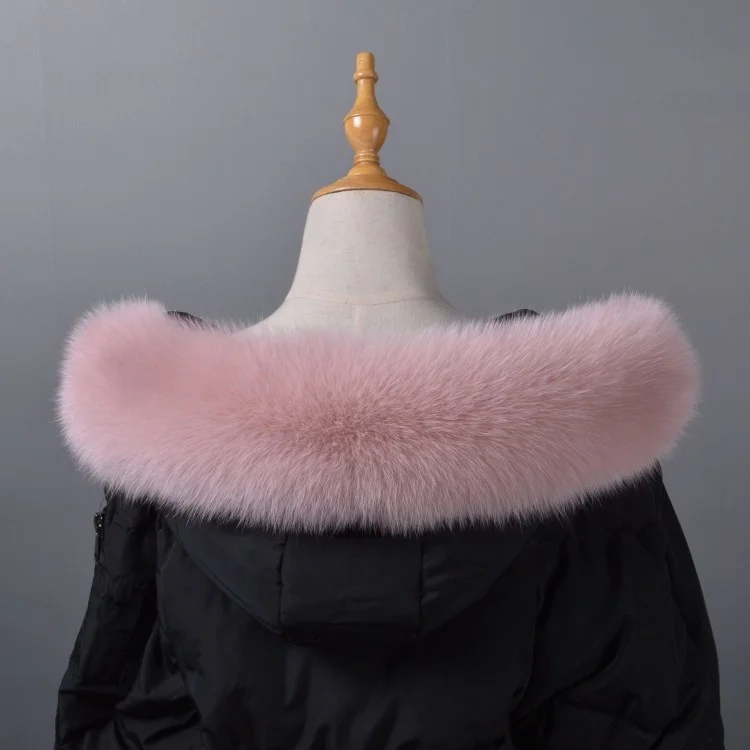 

Натуральная куртка высокого качества шарф пальто воротник Модный Топ меховой новый зимний женский лисий пух