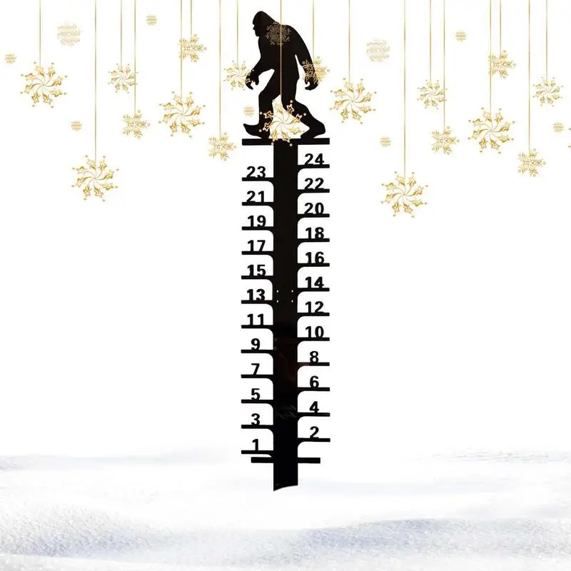 

Измеритель снега 24 дюйма Железный художественный измеритель снега Съемная Рождественская измерительная линейка снегопада для сада двора Рождественское украшение подарок