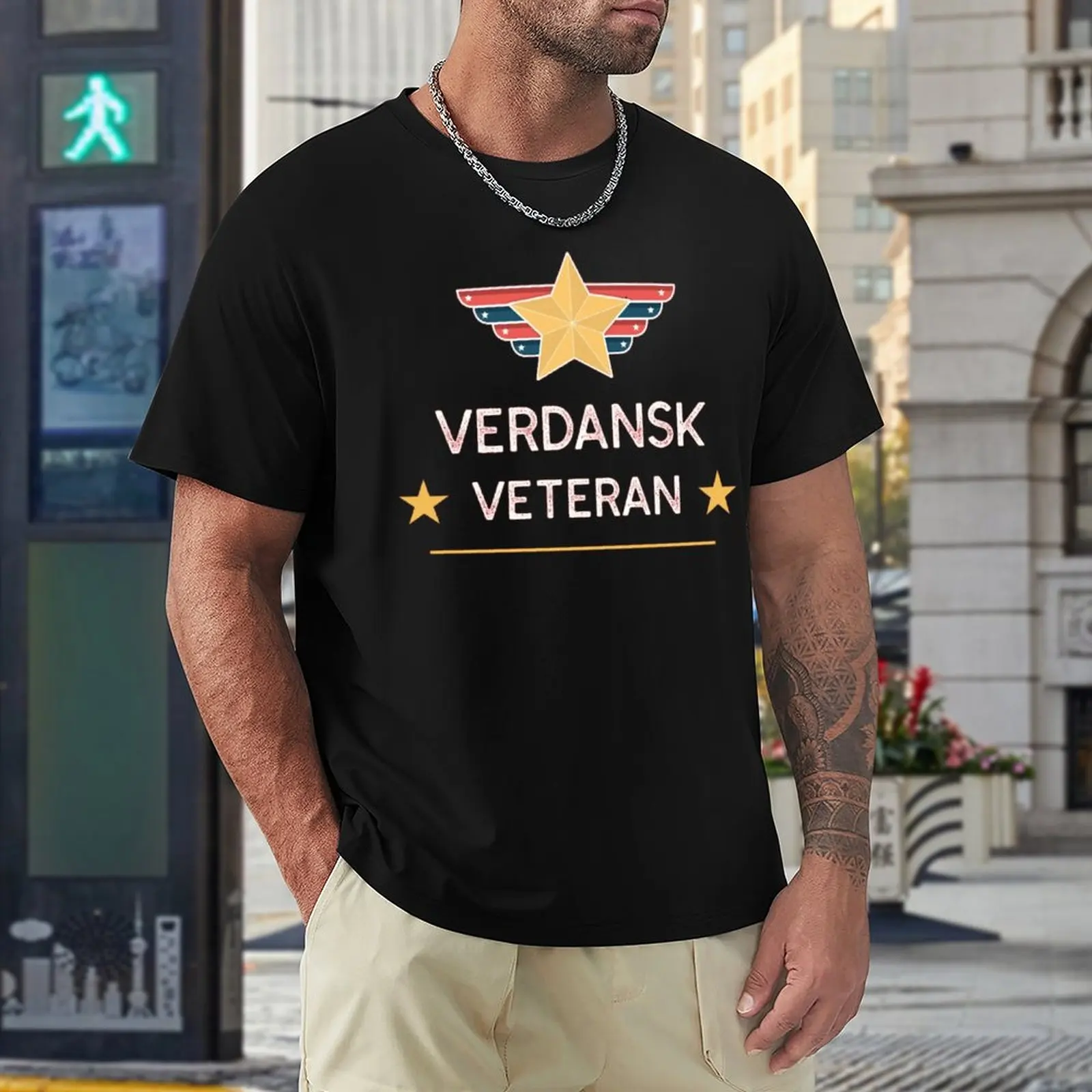 

Verdansk Veteran 1 футболка с круглым вырезом, тройник для соревнований, смешной гейк, американский размер