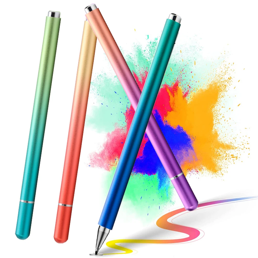 

100Pcs Universal Stylus Pens High Sensitivity Disc Tip Pencils For Apple iPhone iPad Tablets Capacitive Touch Screen Custom Logo