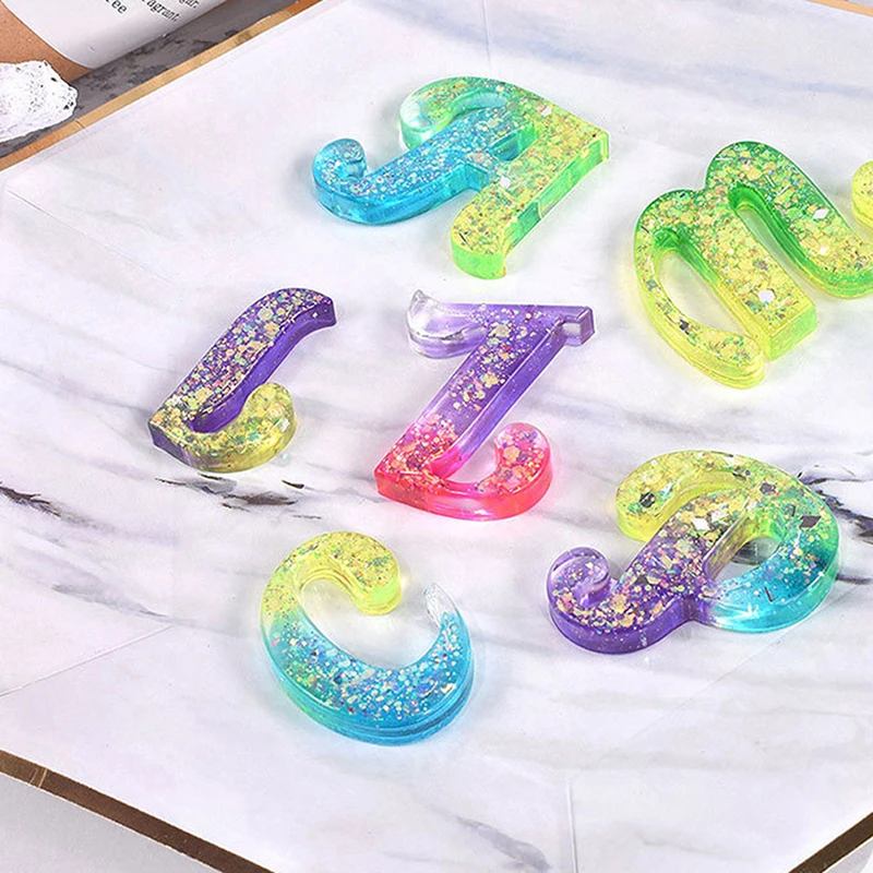 

Alphabet Resin Molds Silicone Molds Silicone Sign Alphabet Epoxy Casting Mold DIY Letter & Ornament Resin Keychain Molds