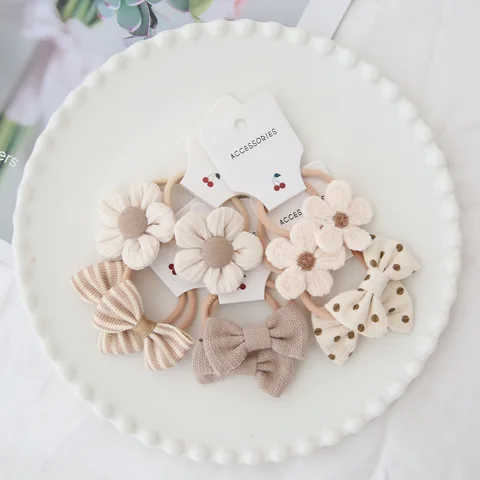 Детские тканевые резинки для волос, набор из 10 шт.