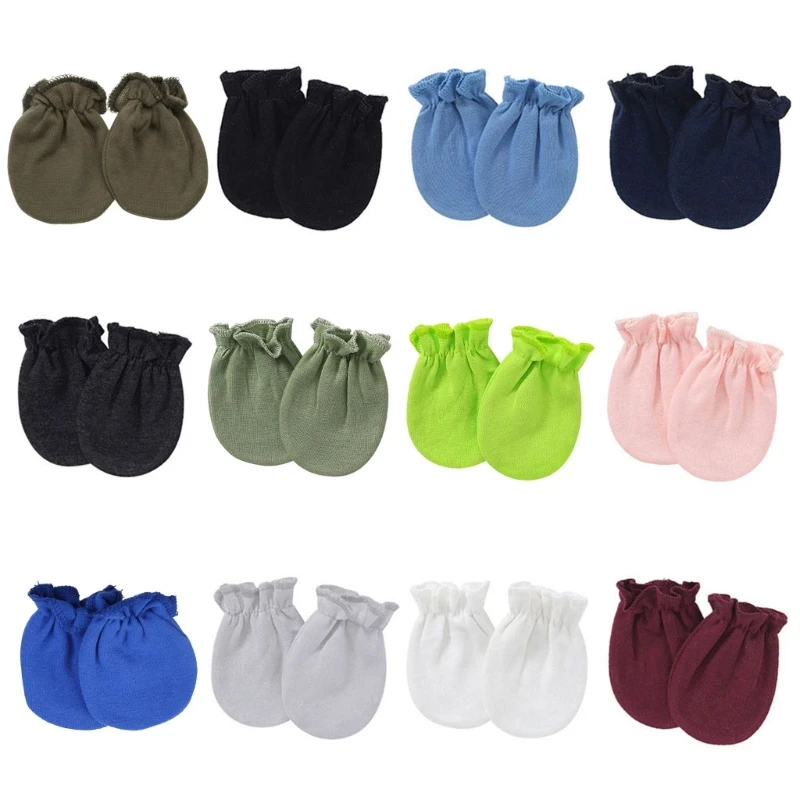 

F62D Детские перчатки для защиты рук для мальчиков и девочек, носки для рук, подарки, сплошной цвет, без царапин, варежки