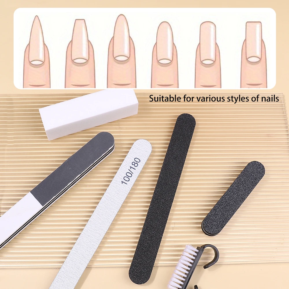 Пилки для ногтей 6 шт./комплект кисточки порошков губчатые бруски прочная