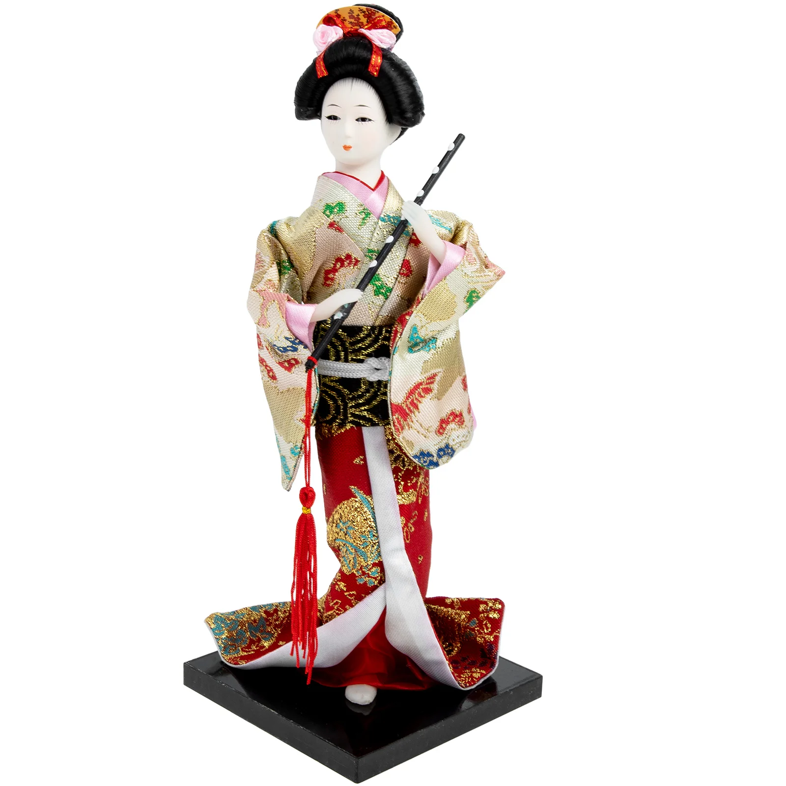 

Japanese Kokeshi Geisha Figurine Kimono Wooden Girl Wood Decor Girls Figurines Gifts Day Japan Set Toy Home Ornament Style