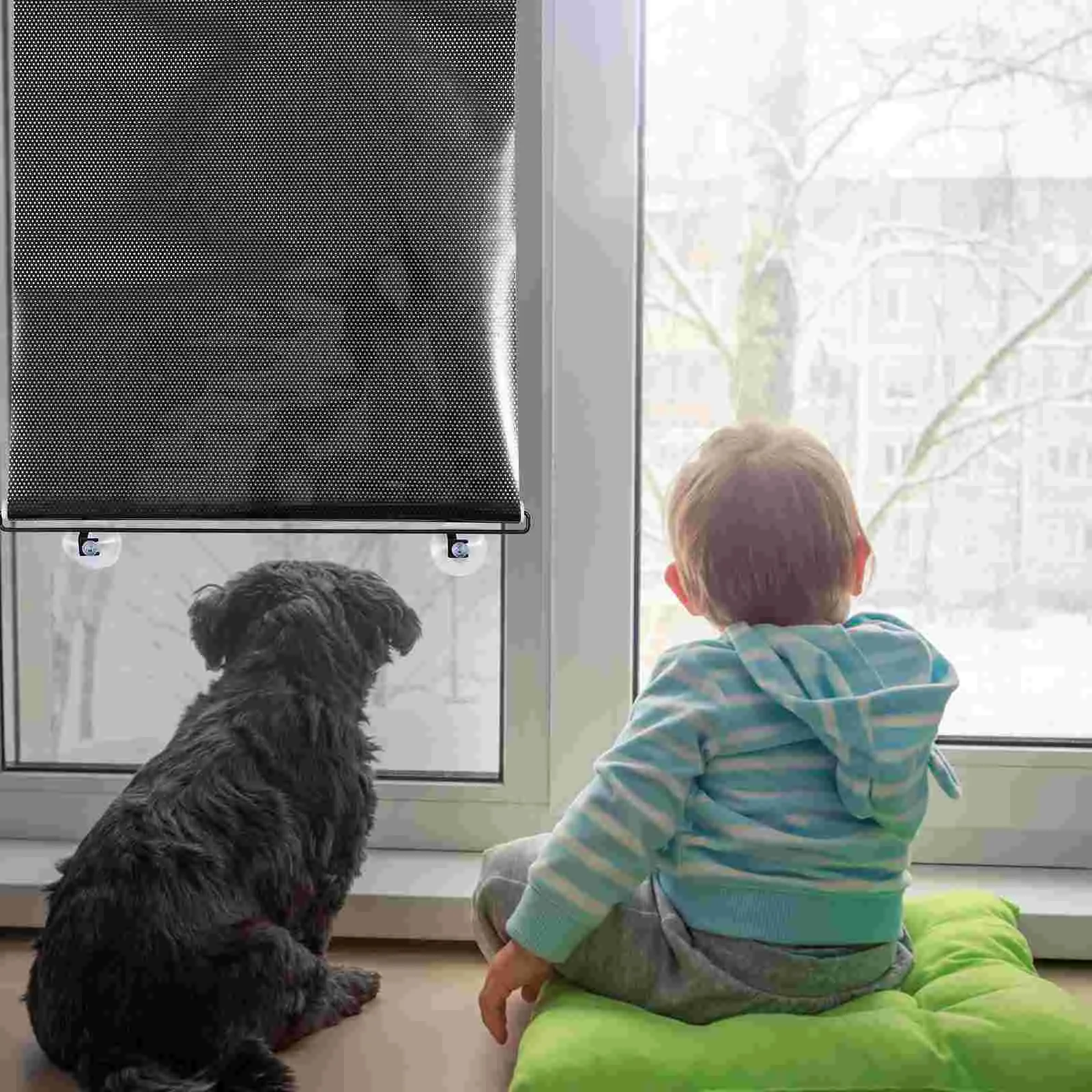 

Blinds Window Blackout Sunshade Shade Suction Roller Curtain Cup Shades Sun Car Windows Curtains Balcony Temporary Blind Free