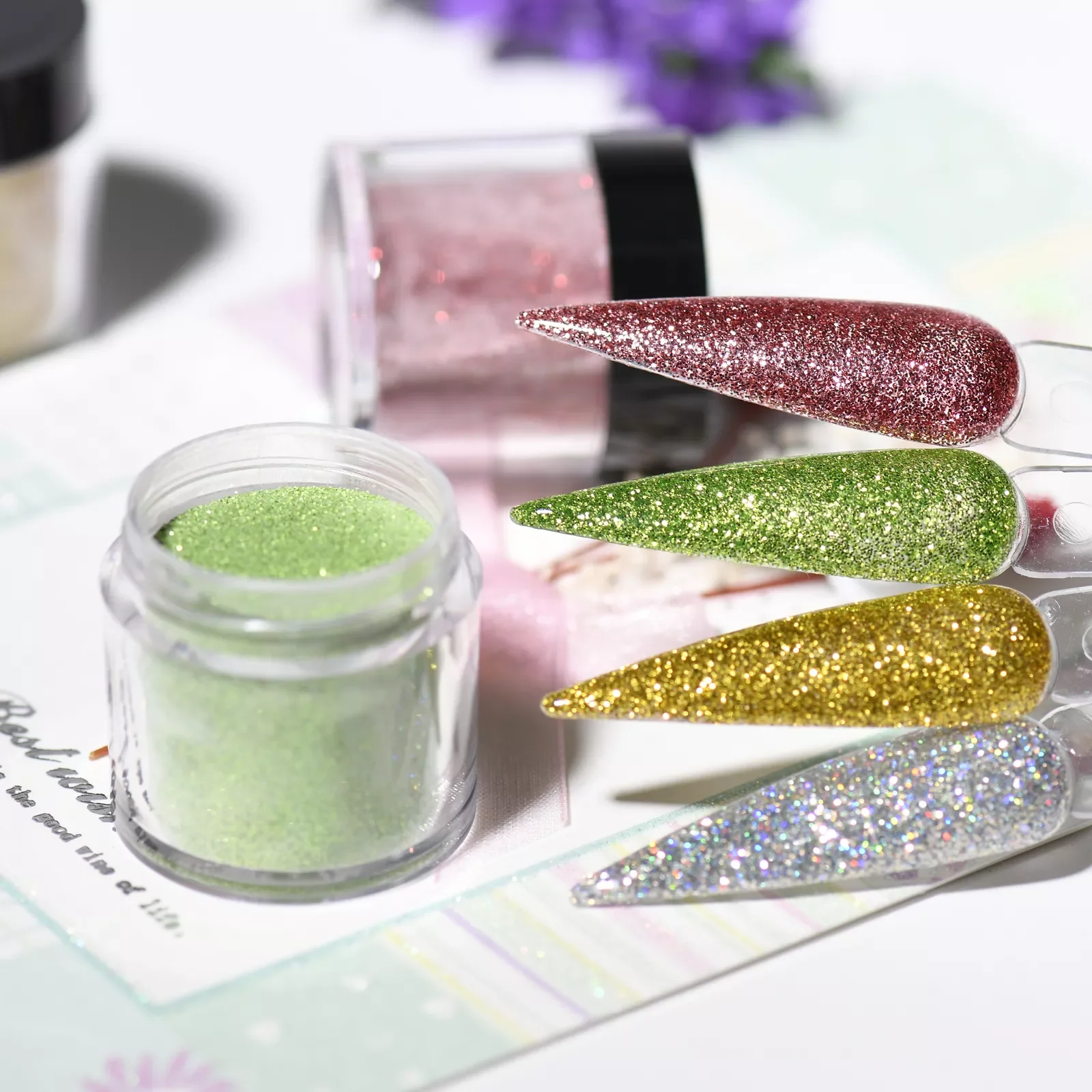 EMA Mixed-Glitter Dazzle Nail ACRYLIC POWDER Extension 180colors 1kg STICK MANICURE Colorful ART Nail ACRYLIC POWDER R4121-R4150