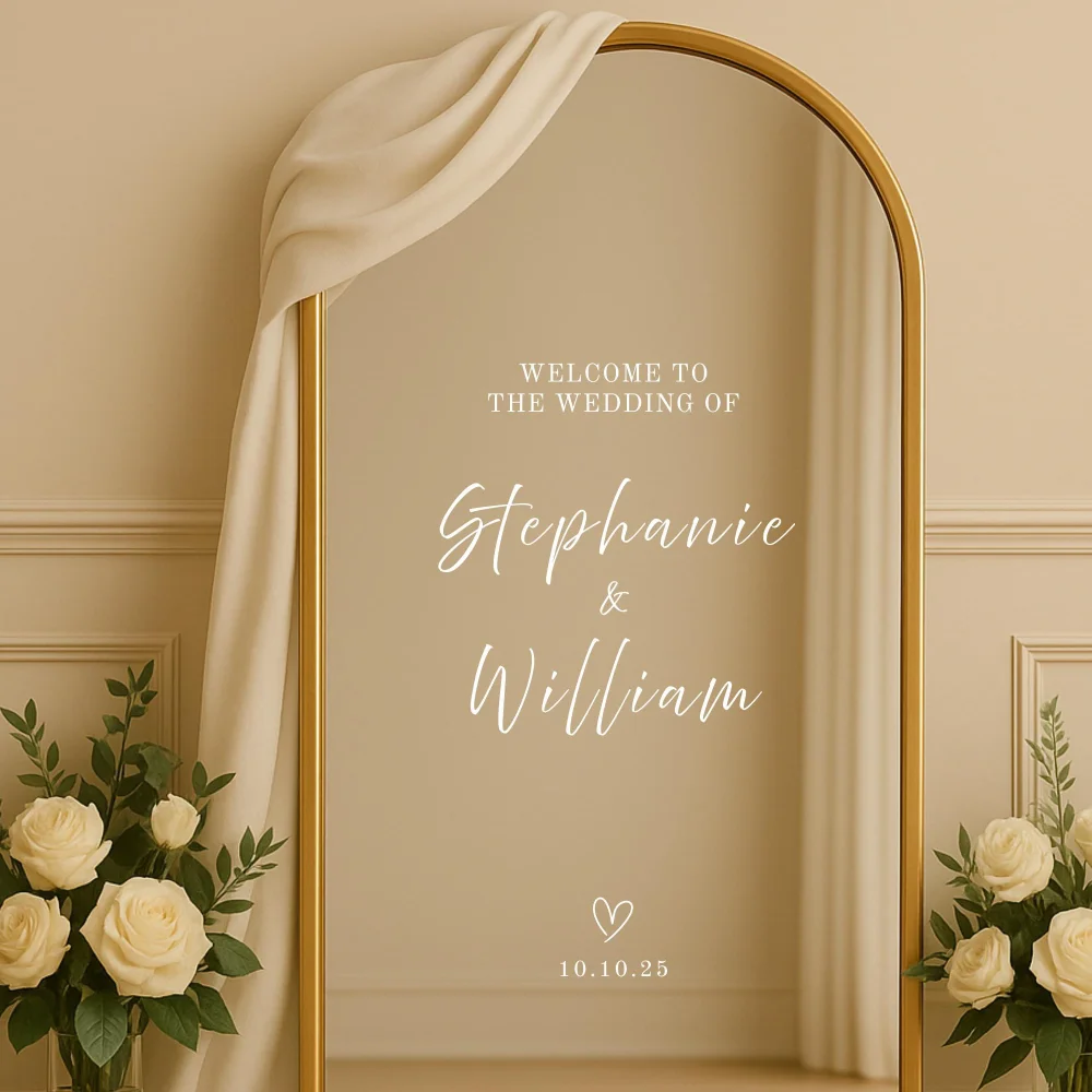 

Зеркальная наклейка Bienvenidos A Nuestra Boda