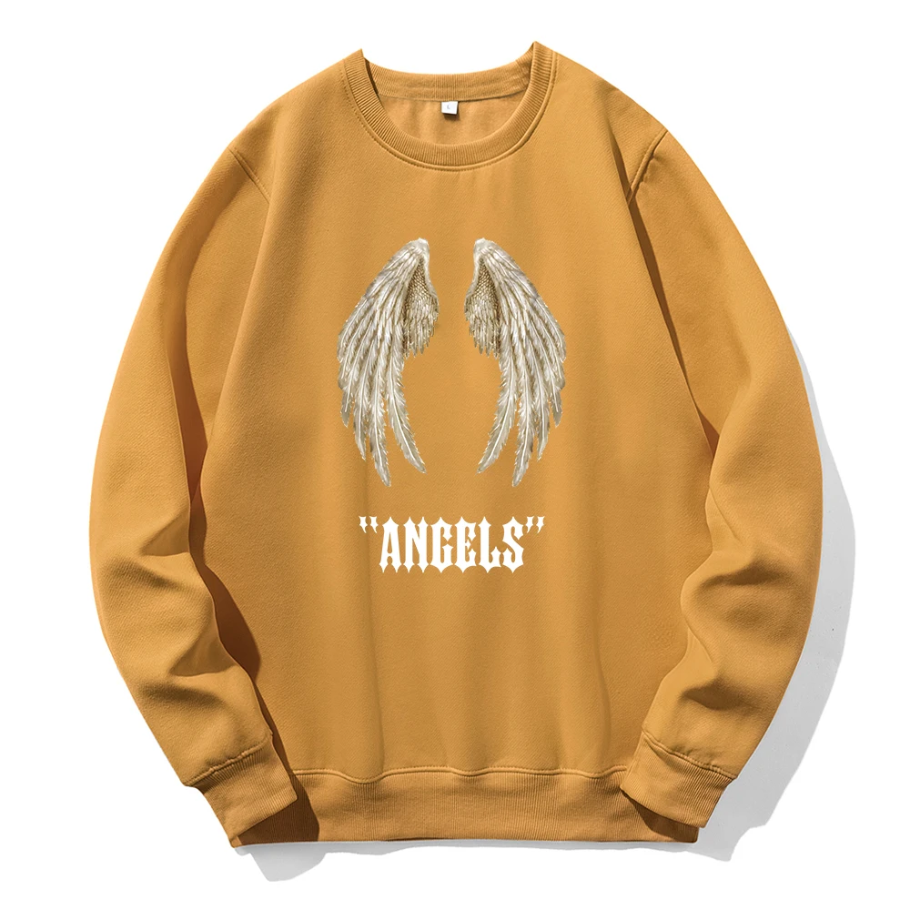 

Мужская Флисовая Толстовка с капюшоном Angel A пара больших крыльев с белым принтом