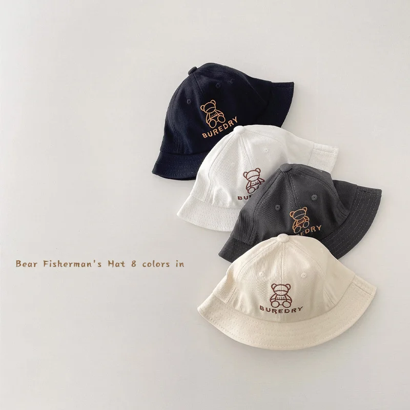 

Infant Baby Bucket Hat Korean Fashion Fishman Hat for Unisex Toddler Spring Summer Thin Breathable Sun Protection Newborn Cap