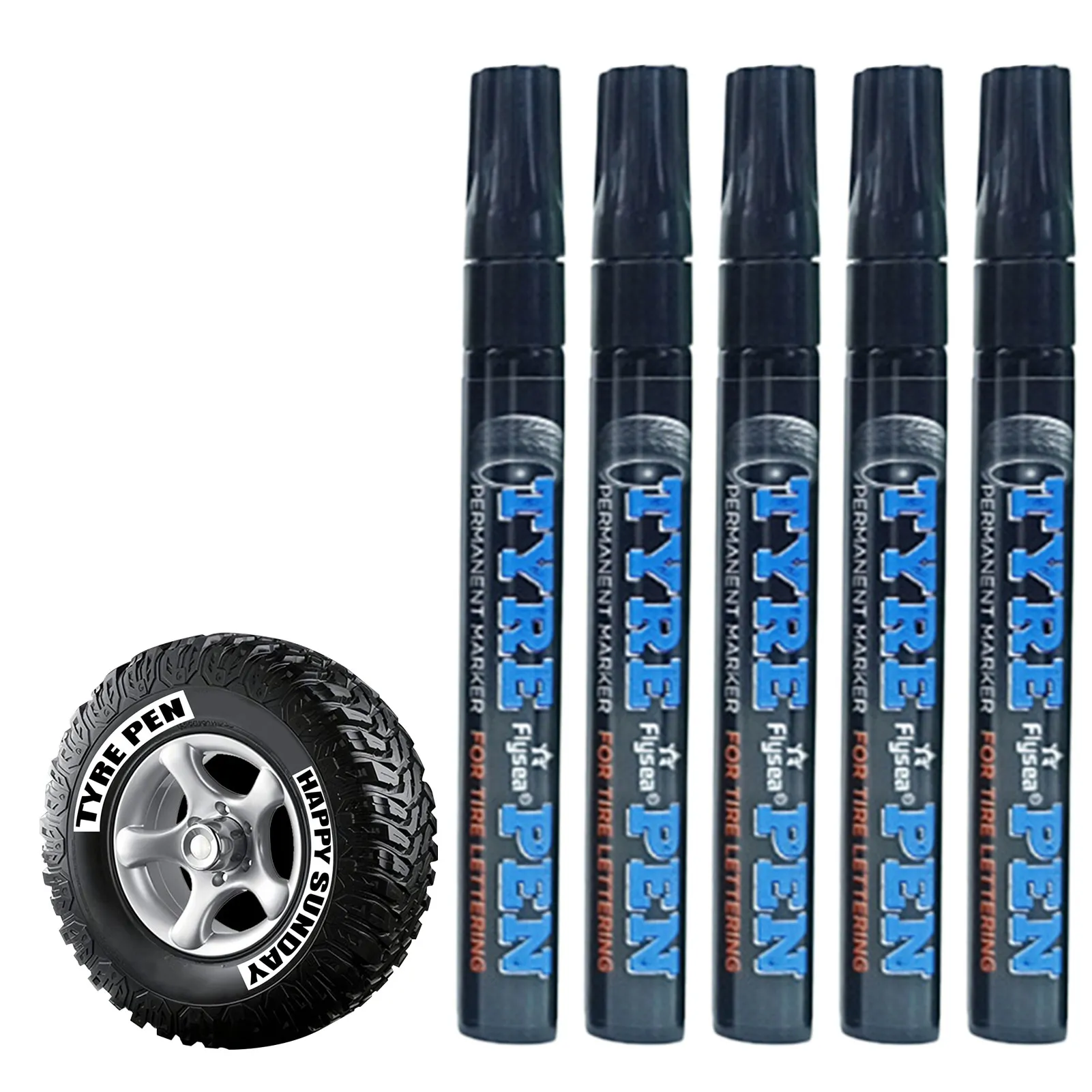 

White Marker Pen Car Scratch Remove Pen Water Based Ink White Paint Pens For Tire Glass Black Paper Fabric Ceramic