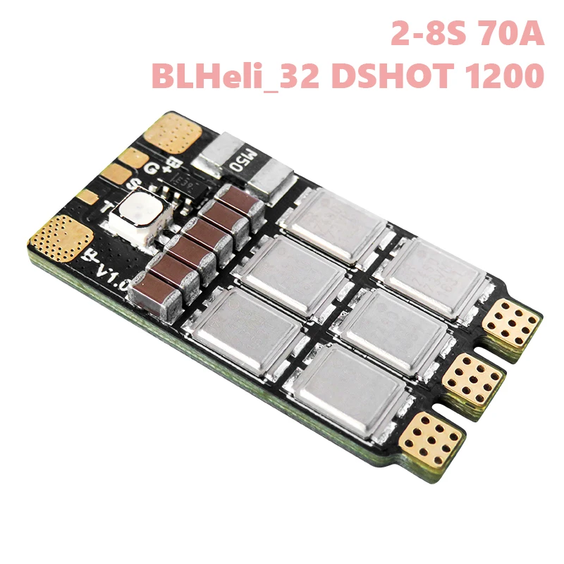 

Exuav Lighting 70A Single ESC 2-6S,compatible con DShot150/300/600/1200/MultiShot/OneShot, FPV