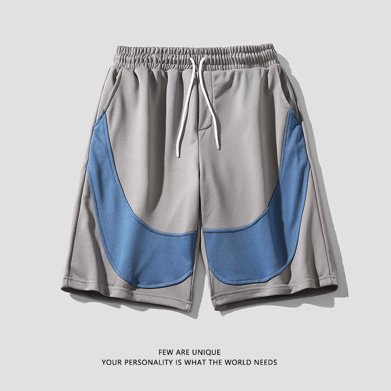

Летние пятиконечные брюки, японские Свободные повседневные брюки Ins-цветные мужские парные спортивные брюки в гонконгском стиле для молоды...