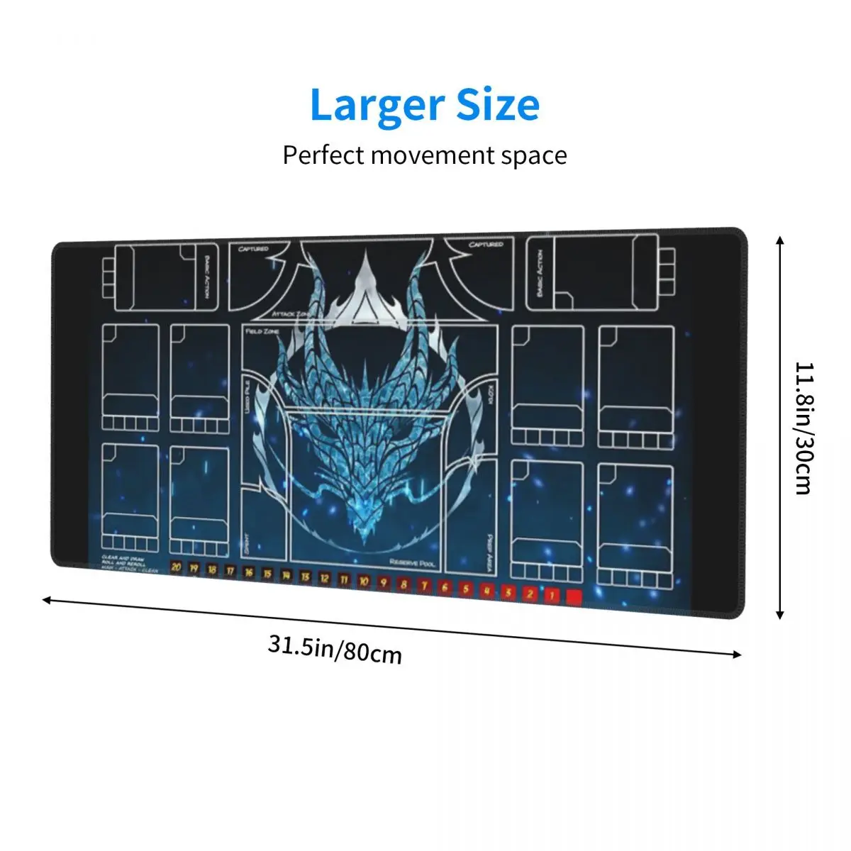 Резиновые накладки для клавиатуры Dice Master Playmat (Ice Dragon)