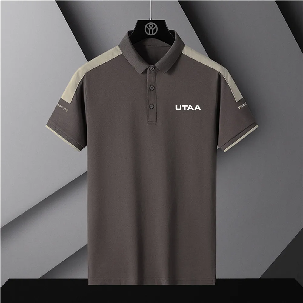 2023 New Men's Golf T-shirt Men's Golf Clothing Fashion Korean Version Slim Pin Neck Neck Half Sleeve T-shirt