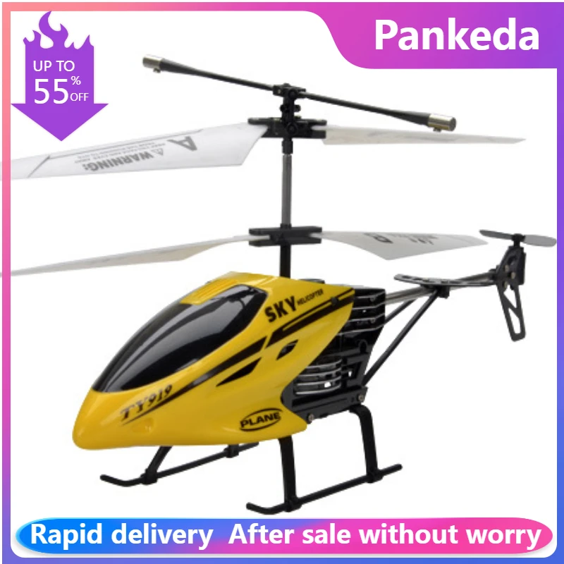 

2 Pass Alloy TY919 Remote Control Airplane USB Charging Helicopter With Wireless RC Aircraft Toy Children Birthday Gift model