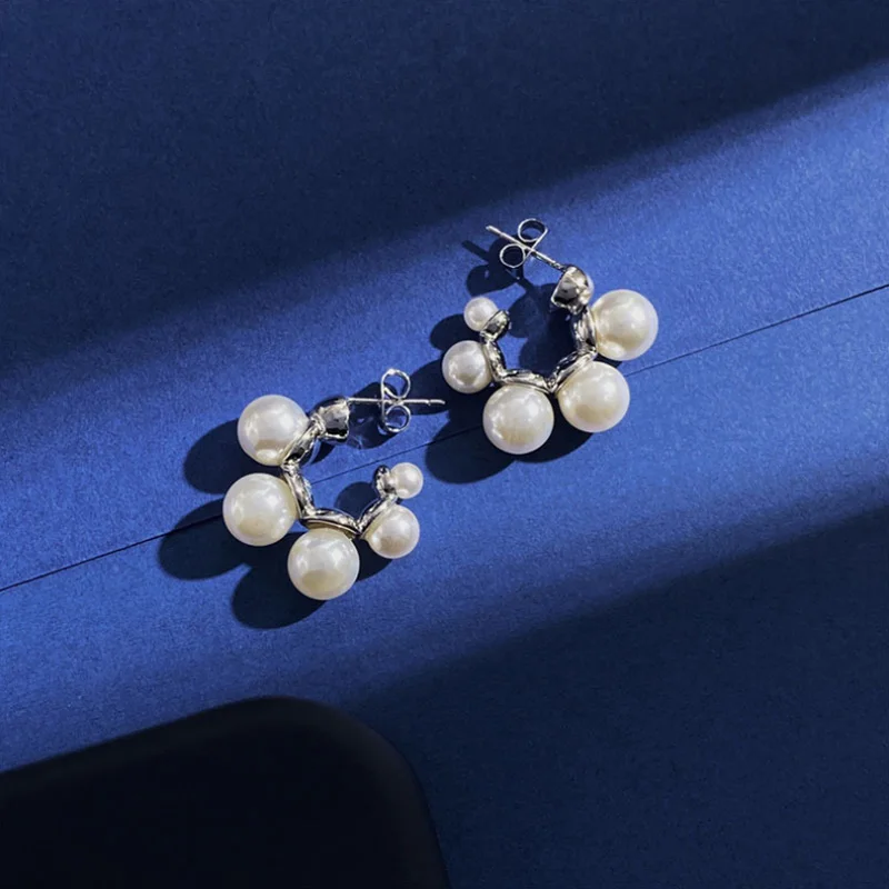 Модные ювелирные изделия Bobokiki новые серьги из титановой стали с серебряной иглой