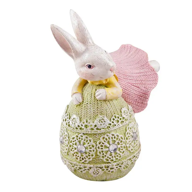 

Easter Cute Bunny Egg Cute Resin Craft Safe And Durable Children's Room Girls Living Room Decoration