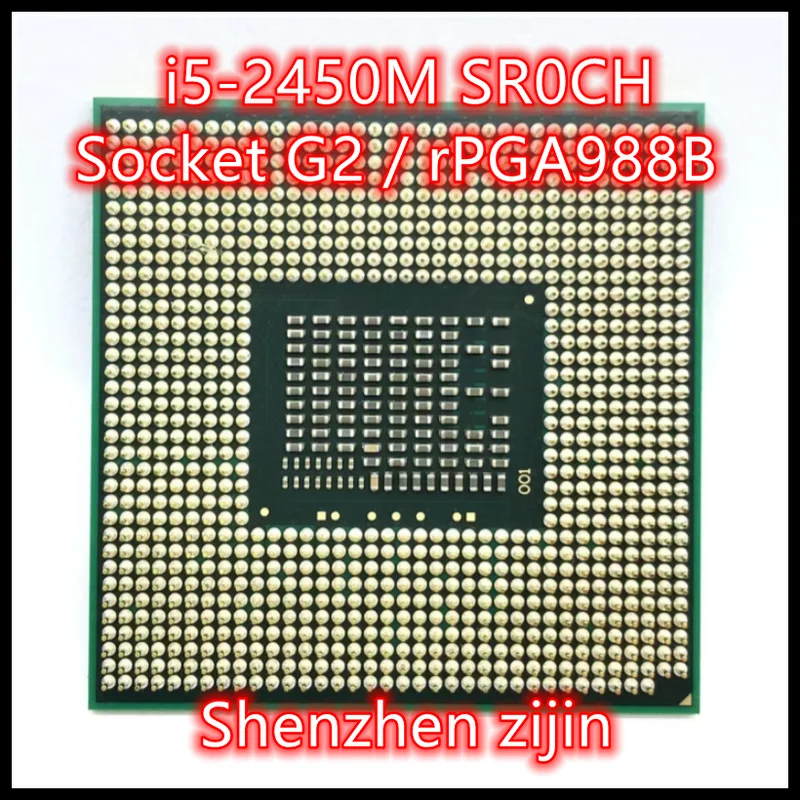 i5-2450M i5 2450M SR0CH 2.5 GHz Dual-Core Quad-Thread  Processor 3M 35W Socket G2 / rPGA988B