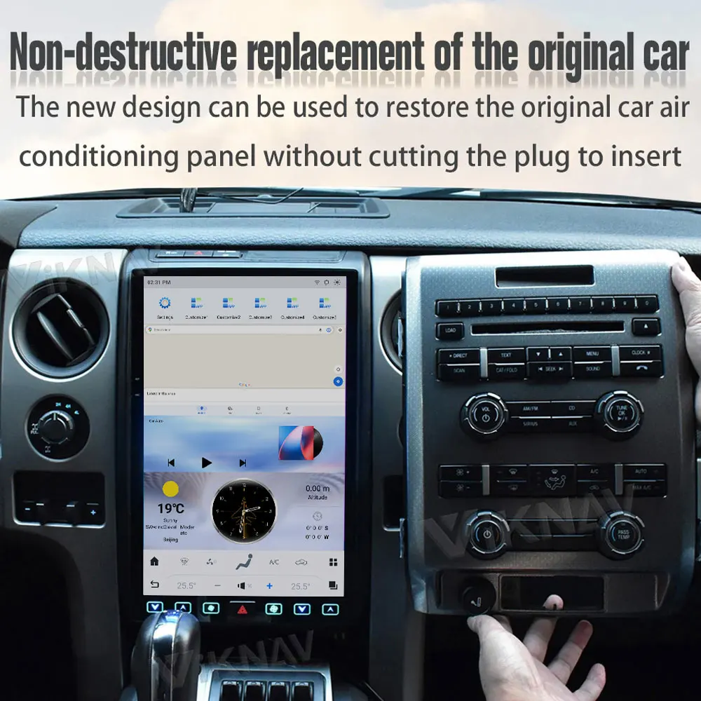 Viknav 14 4-дюймовый автомобильный радиоприемник с сенсорным экраном для Ford F150 2013-2014