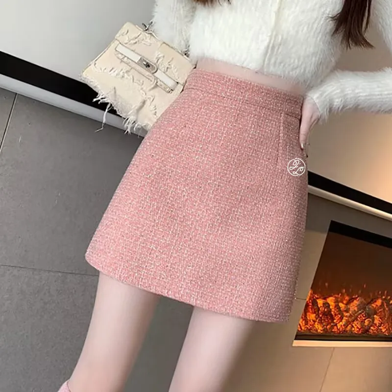 

Женская зимняя мини-юбка для гольфа, плотная Шерстяная мини-юбка для гольфа