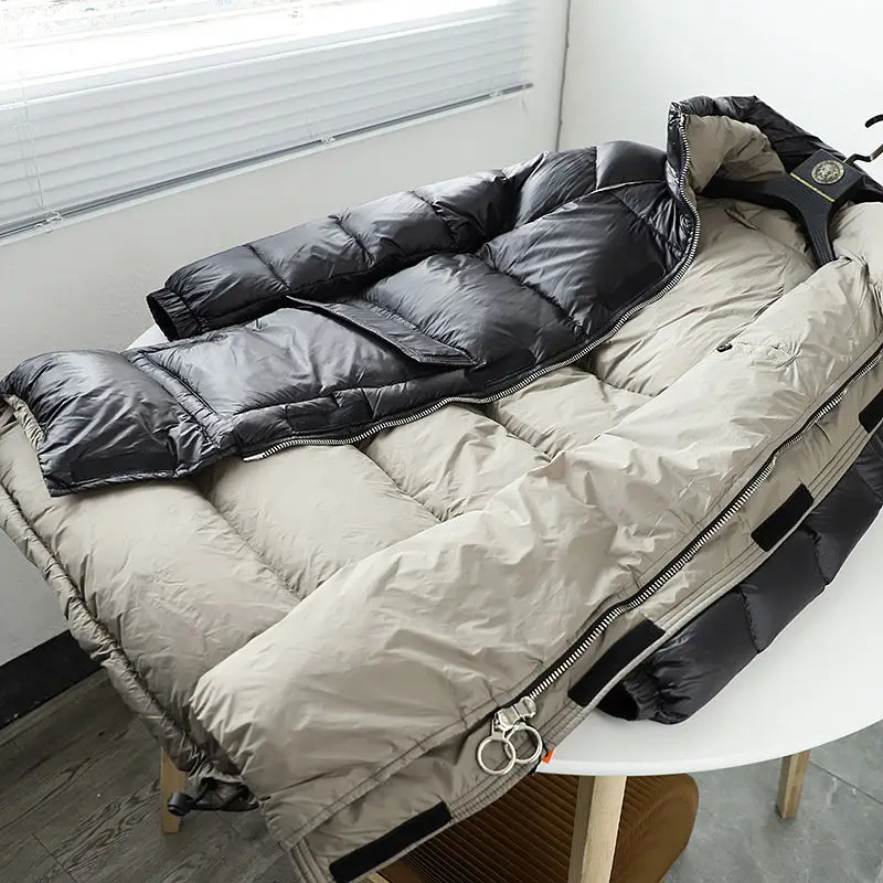 Men's Down Jacket Parkas Winter Jackets for Men Extra Fluffy  Goose Warm Jackets Men's Mid-length Puffer Jacket