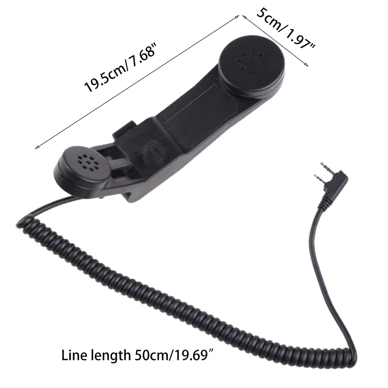 2022 Handheld Phone Hand Microphone Element H250-PTT Communication Station Handle Mic K Plug for baofeng UV-5R UV-5RTP BF-888