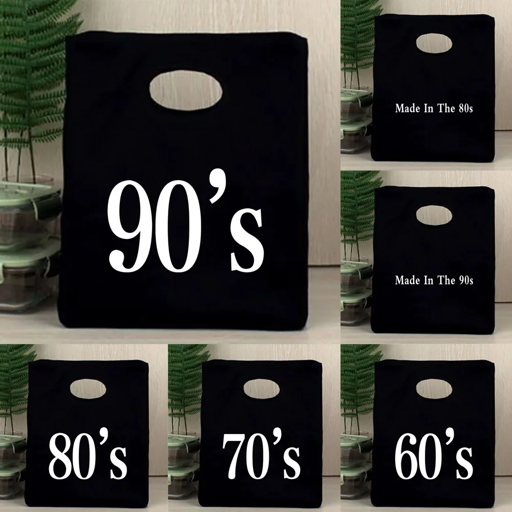 Bag Black Lunchbox Insulated Thermal Bento Pouch Years Patte