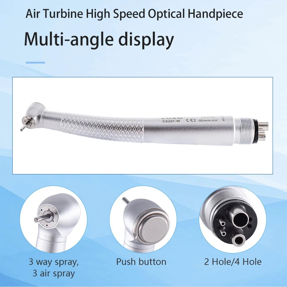 COXO CX207-W наконечник с кнопкой 2/4 отверстий воздушной турбины высокоскоростной