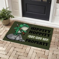 funny door mat hippity hoppity get off my property doormat 3d printed doormat non slip door floor mats decor porch doormat