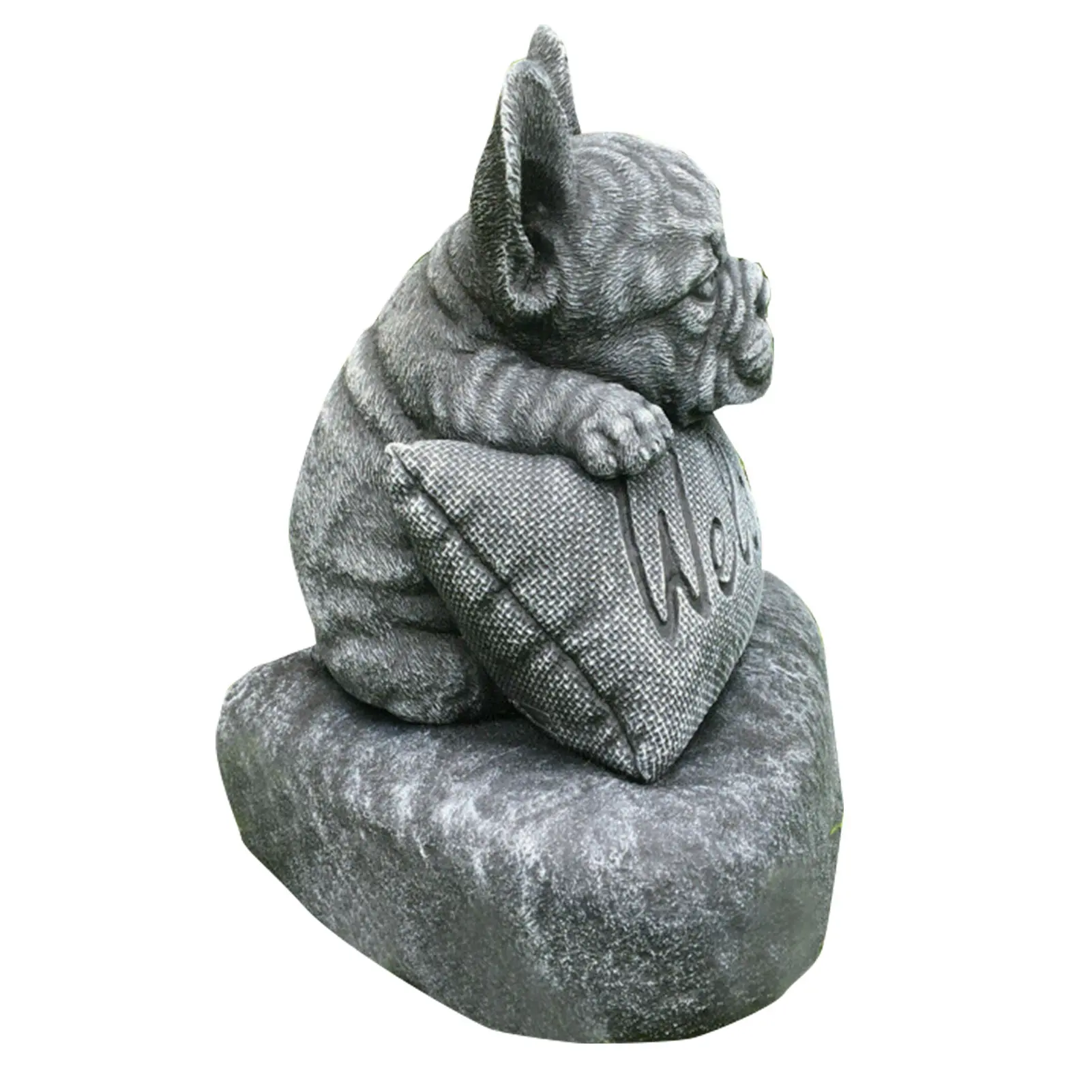 

Gift Indoor Garden Decoration Lifelike Yard Sculpture Porch French Bulldog Resin Ornament Outdoor Landscape Patio Welcome Statue