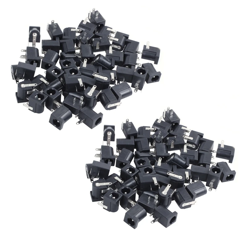 

90 Pcs DC Power Jack Socket 2.1Mm X 5.5Mm Barrel-Type PCB Mount DC-005