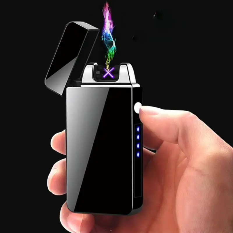 

Dual ARC Electric Lighter USB Rechargable Plasma Cigarette Lighter For Smoking Windproof Flameless Lighter With Packaging Box