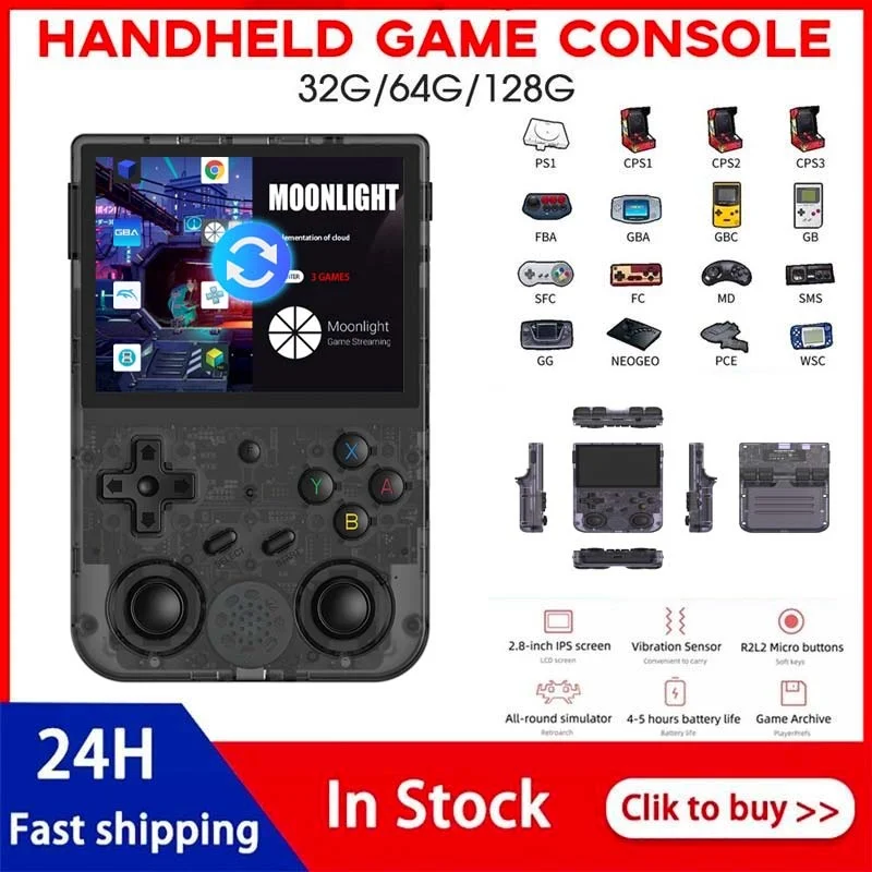 

New Better For Miyoo Mini Retro Video Game Console 2.8 Inch Ips Screen Handheld Video Game Consoles For Linux System Kids