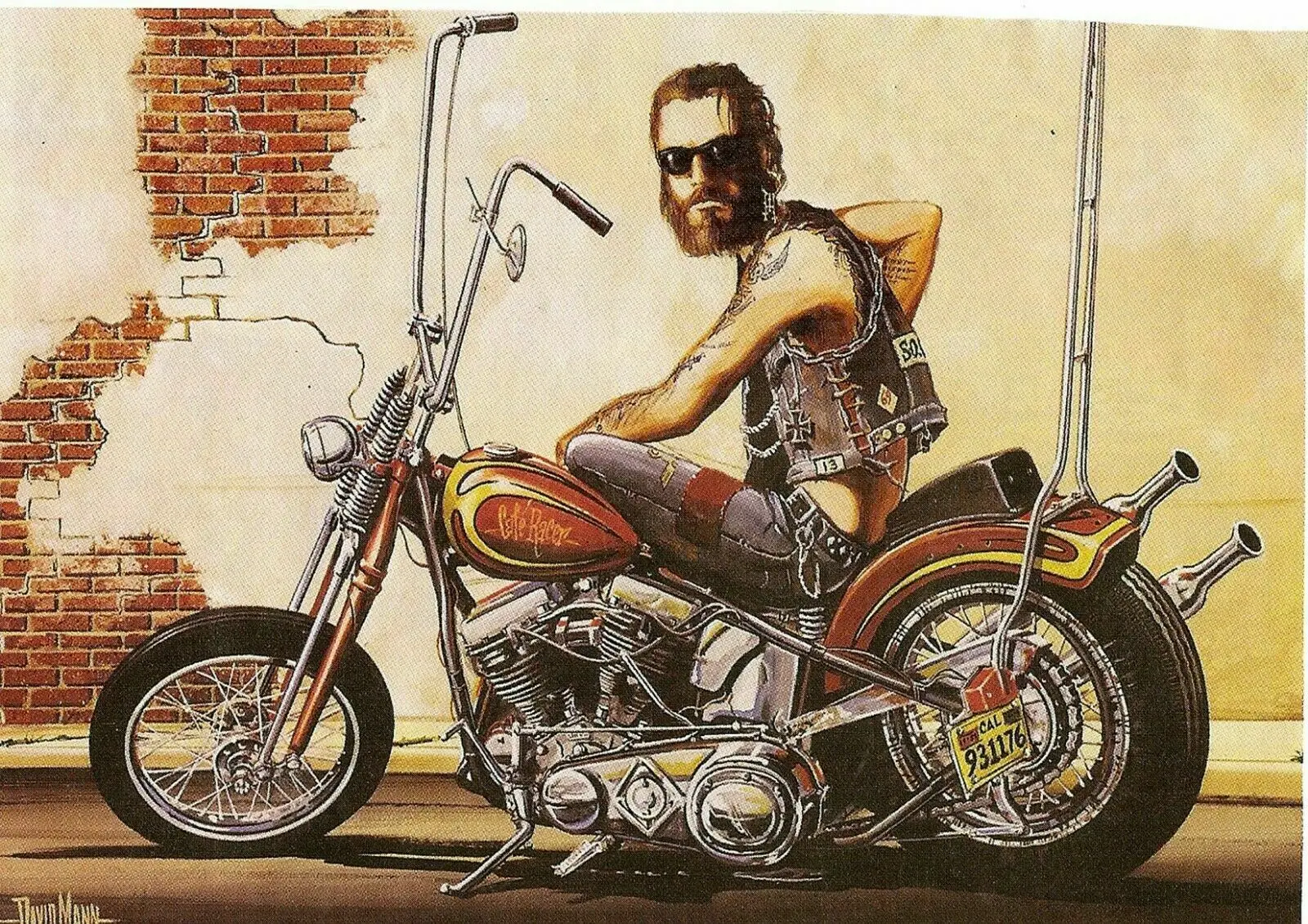 

David Mann Ghost Rider Print Art Canvas Poster For Living Room Decoration Home Wall Picture