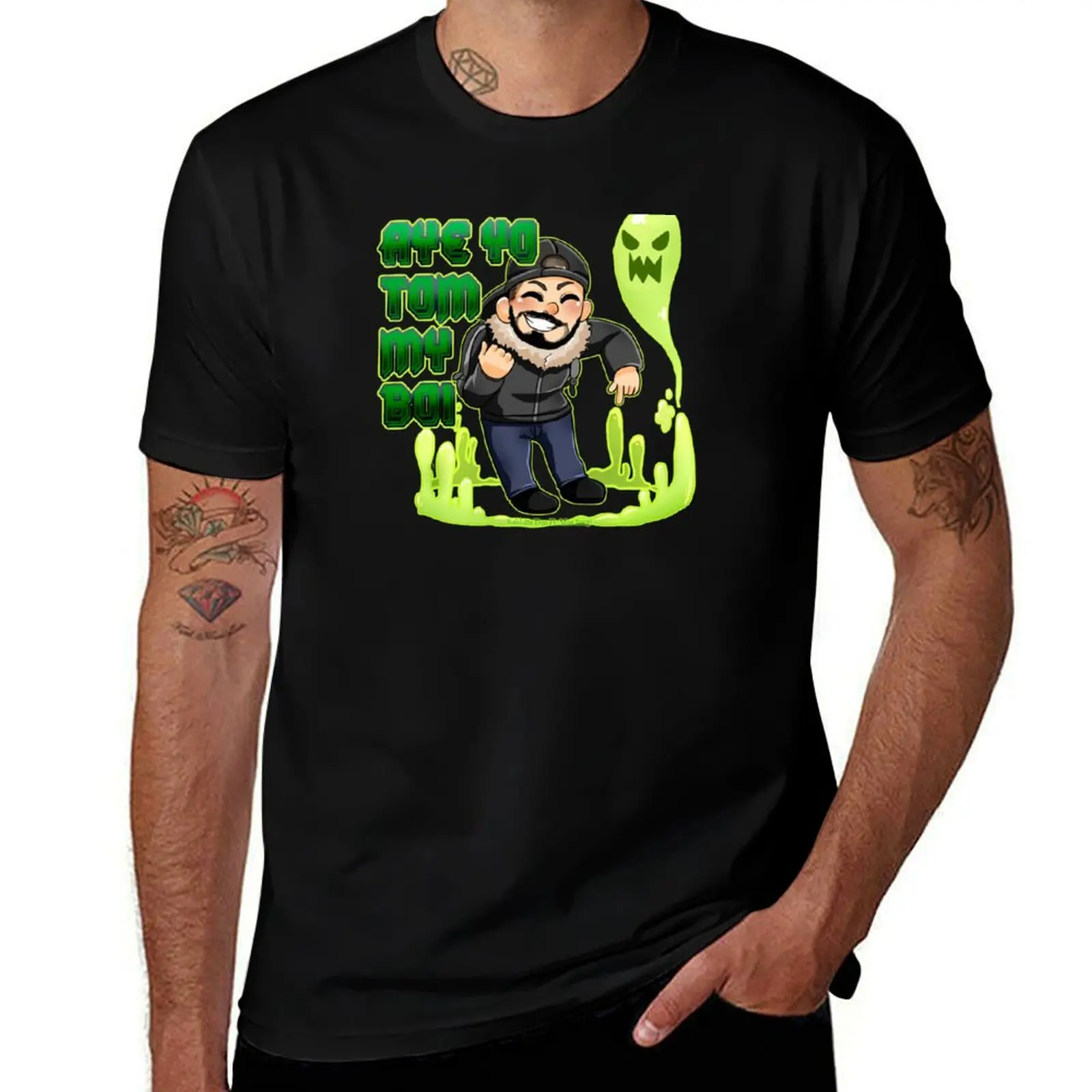 Фото AYE YO TOM MY BOI! -Moe Sargi T-Shirt Daily Wear Plain Short Sleeve Shirt №1